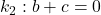 k_2: b + c = 0
