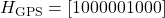 H_{\text{GPS}}=[1 0 0 0 0   0 1 0 0 0]