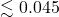 \lesssim 0.045