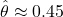 \hat{\theta} \approx 0.45