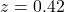 z = 0.42