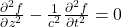 \frac{\partial^2 f}{\partial z^2}-\frac{1}{c^2}\frac{\partial^2 f}{\partial t^2}=0
