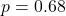 p=0.68
