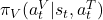 \pi_V(a_t^V | s_t, a_t^T)