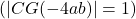 ( |CG(-4ab)| = 1 )