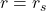 r=r_s