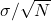 \sigma/\sqrt{N}