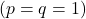 (p=q=1)