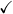 \checkmark