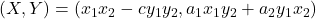 (X,Y) = (x_1x_2-cy_1y_2,a_1x_1y_2+a_2y_1x_2)