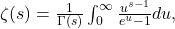 \zeta(s)=\frac{1}{\Gamma(s)} \int_0^{\infty} \frac{u^{s-1}}{e^u-1} du,