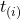 t_{(i)}