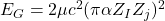 E_{G}=2\mu c^{2}(\pi\alpha Z_{I}Z_{j})^{2}