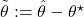 \tilde\theta:=\hat\theta-\theta^{\star}