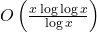 O\left(\frac{x \log \log x}{\log x}\right)