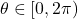 \theta \in [0,2\pi)