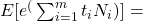 E[e^(\sum_{i=1}^{m} t_i N_i)] =