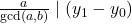\frac{a}{\gcd(a, b)} \mid (y_1 - y_0)