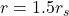 r=1.5r_s