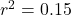 r^2=0.15