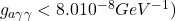 g_{a \gamma \gamma} < 8.0&times;10^{-8} GeV^{-1})