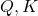 Q, K