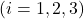 (i = 1,2,3)
