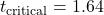 t_{\text{critical}}=1.64
