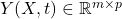 Y(X,t)\in\mathbb{R}^{m\times p}