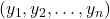 (y_1, y_2, \ldots, y_n)