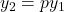 y_2 = p y_1