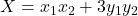 X=x_1 x_2+3y_1 y_2