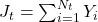 J_t = \sum_{i=1}^{N_t} Y_i