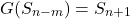 \[G(S_{n-m}) = S_{n+1}\]
