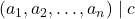 (a_1, a_2, \ldots, a_n) \mid c