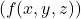 ( f(x, y, z) )