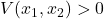 V(x_1,x_2) > 0