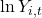 \ln Y_{i,t}