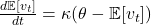 \frac{d\mathbb{E}[v_t]}{dt} = \kappa(\theta - \mathbb{E}[v_t])