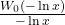 \frac{W_{0}(-\ln x)}{-\ln x}