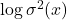 \log \sigma^2(x)