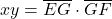 xy = \overline{EG} \cdot \overline{GF}