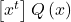 \left[x^t\right]Q\left(x\right)