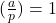 (\frac{a}{p})=1