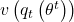 v\left(q_t\left(\theta^t\right)\right)