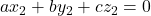 ax_2 + by_2 + cz_2 = 0