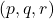 \left(p, q, r\right)