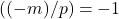 ((-m)/p)=-1