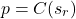 \[p = C(s_r)\]