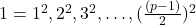 1 = 1^{2},2^{2},3^{2}, \ldots , (\frac{(p-1)}{2})^{2}